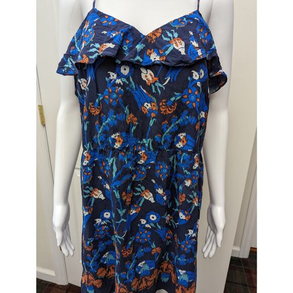 Tibi Dress Size 10 Silk Floral Ruffle Top Romcomcore Dinner Date Night Party - Picture 3 of 9